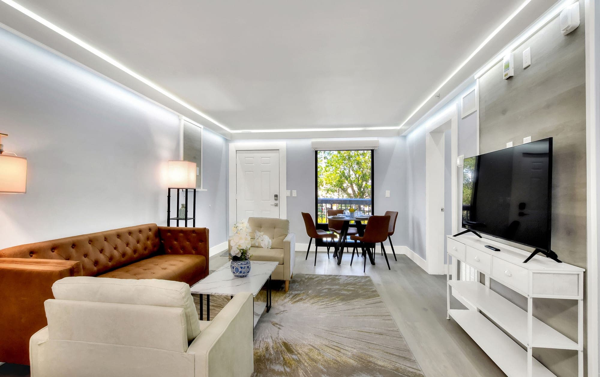 Comfy two-bedroom living room
