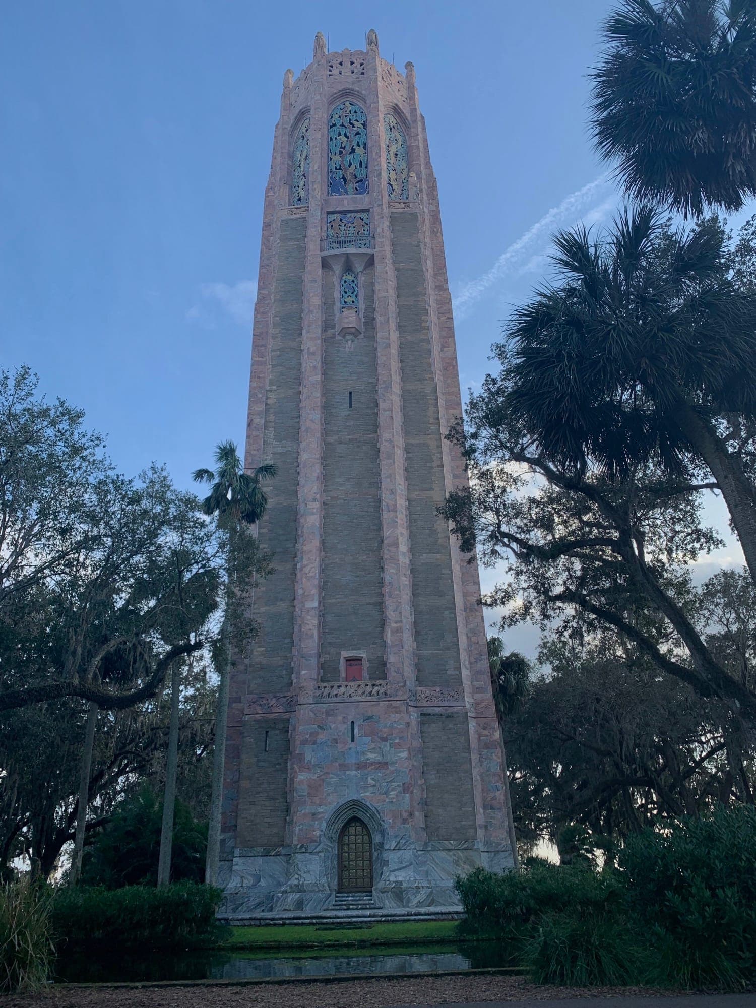 The Singing Tower rising over the gardens at Bok Tower Gardens